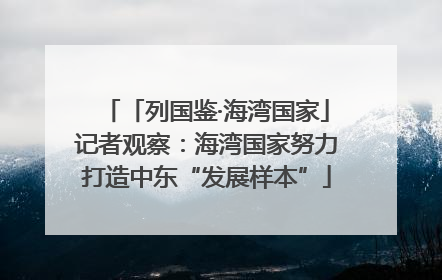 「列国鉴·海湾国家」记者观察：海湾国家努力打造中东“发展样本”
