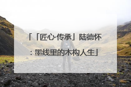 「匠心·传承」陆德怀：墨线里的木构人生