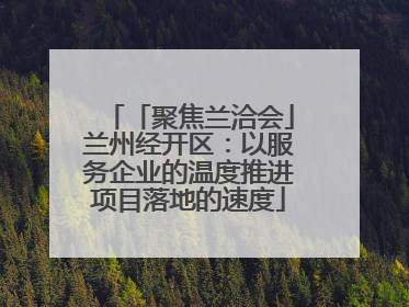 「聚焦兰洽会」兰州经开区：以服务企业的温度推进项目落地的速度