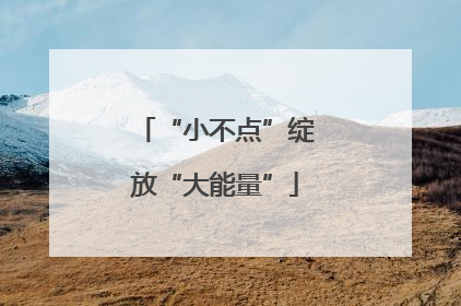 “小不点”绽放“大能量”