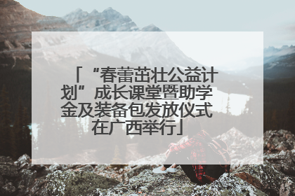 “春蕾茁壮公益计划”成长课堂暨助学金及装备包发放仪式在广西举行