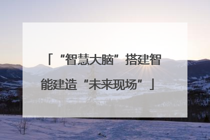 “智慧大脑”搭建智能建造“未来现场”