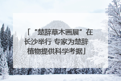 “楚辞草木画展”在长沙举行 专家为楚辞植物提供科学考据