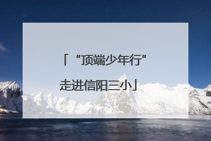 “顶端少年行”走进信阳三小