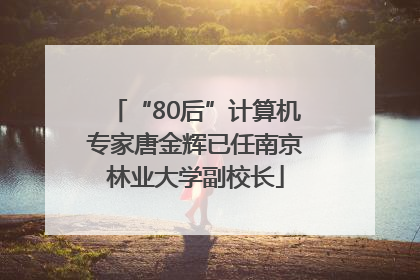 “80后”计算机专家唐金辉已任南京林业大学副校长