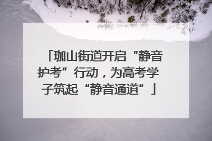 珈山街道开启“静音护考”行动，为高考学子筑起“静音通道”