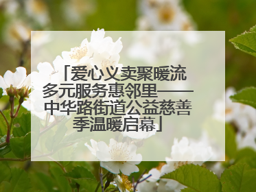 爱心义卖聚暖流 多元服务惠邻里——中华路街道公益慈善季温暖启幕