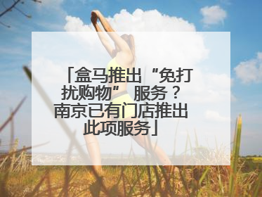 盒马推出“免打扰购物” 服务？南京已有门店推出此项服务