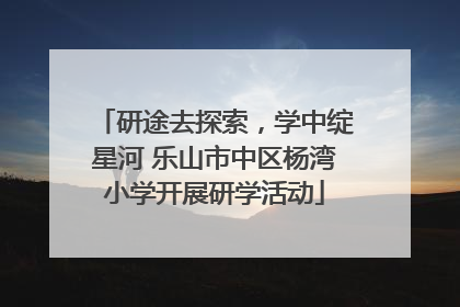 研途去探索，学中绽星河 乐山市中区杨湾小学开展研学活动