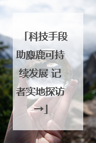 科技手段助麋鹿可持续发展 记者实地探访→