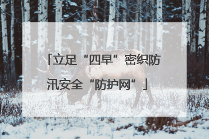 立足“四早”密织防汛安全“防护网”