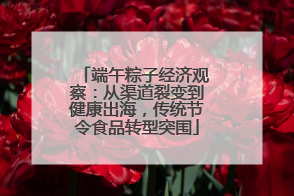端午粽子经济观察：从渠道裂变到健康出海，传统节令食品转型突围