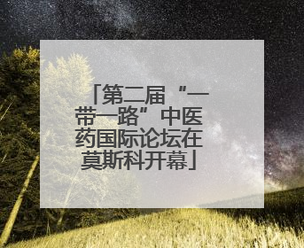 第二届“一带一路”中医药国际论坛在莫斯科开幕