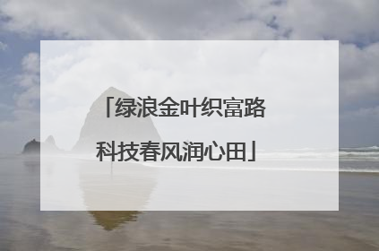 绿浪金叶织富路 科技春风润心田