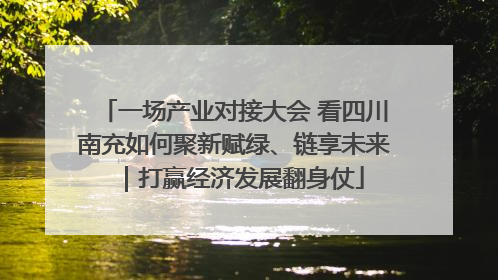 一场产业对接大会 看四川南充如何聚新赋绿、链享未来｜打赢经济发展翻身仗