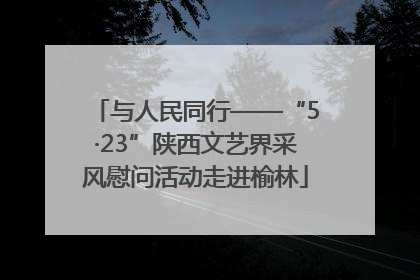与人民同行——“5·23”陕西文艺界采风慰问活动走进榆林