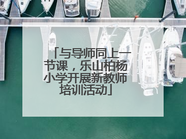 与导师同上一节课，乐山柏杨小学开展新教师培训活动