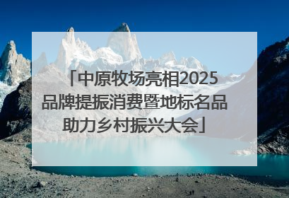 中原牧场亮相2025品牌提振消费暨地标名品助力乡村振兴大会