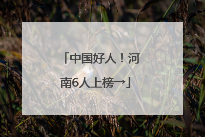 中国好人！河南6人上榜→