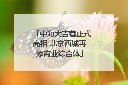中海大吉巷正式亮相 北京西城再添商业综合体