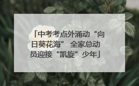 中考考点外涌动“向日葵花海” 全家总动员迎接“凯旋”少年