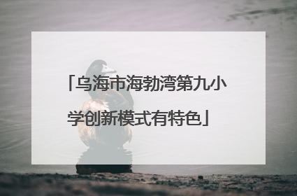 乌海市海勃湾第九小学创新模式有特色