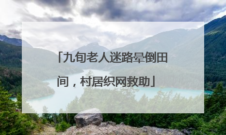 九旬老人迷路晕倒田间，村居织网救助