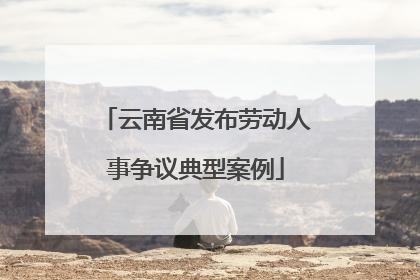 云南省发布劳动人事争议典型案例