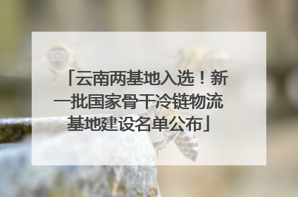云南两基地入选！新一批国家骨干冷链物流基地建设名单公布