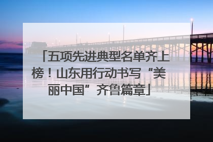 五项先进典型名单齐上榜！山东用行动书写“美丽中国”齐鲁篇章