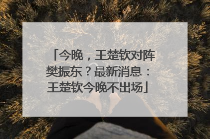 今晚，王楚钦对阵樊振东？最新消息：王楚钦今晚不出场