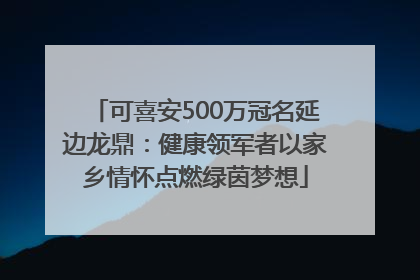 可喜安500万冠名延边龙鼎：健康领军者以家乡情怀点燃绿茵梦想