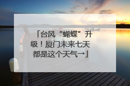 台风“蝴蝶”升级！厦门未来七天都是这个天气→