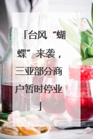 台风“蝴蝶”来袭，三亚部分商户暂时停业