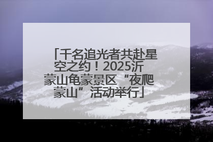 千名追光者共赴星空之约！2025沂蒙山龟蒙景区“夜爬蒙山”活动举行