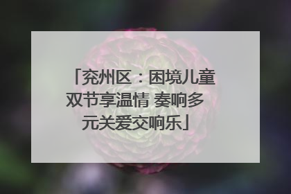 兖州区：困境儿童双节享温情 奏响多元关爱交响乐