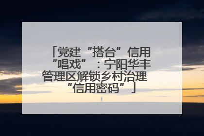 党建“搭台”信用“唱戏”：宁阳华丰管理区解锁乡村治理“信用密码”