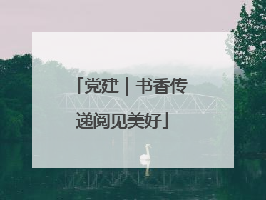 党建｜书香传递阅见美好