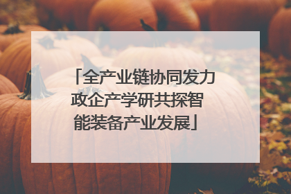全产业链协同发力 政企产学研共探智能装备产业发展