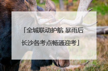 全城联动护航 暴雨后长沙各考点畅通迎考