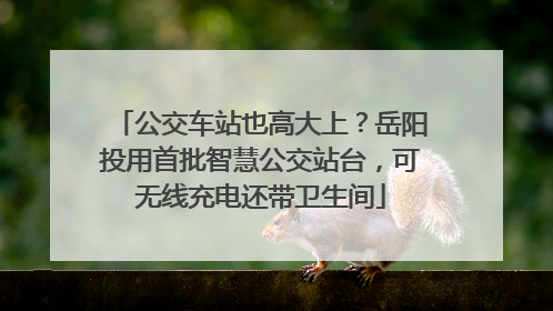公交车站也高大上？岳阳投用首批智慧公交站台，可无线充电还带卫生间