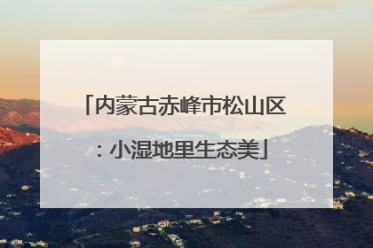 内蒙古赤峰市松山区：小湿地里生态美