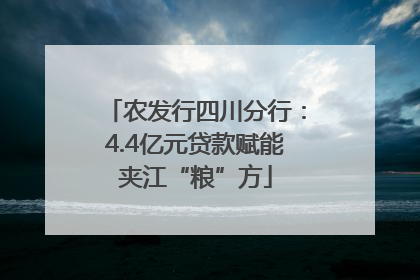 农发行四川分行：4.4亿元贷款赋能夹江“粮”方