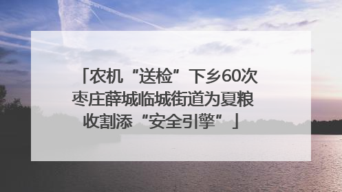 农机“送检”下乡60次 枣庄薛城临城街道为夏粮收割添“安全引擎”