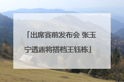 出席赛前发布会 张玉宁透露将搭档王钰栋