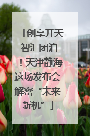 创享开天 智汇团泊！天津静海这场发布会解密“未来新机”