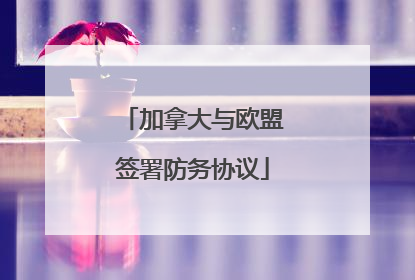 加拿大与欧盟签署防务协议