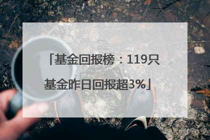 基金回报榜：119只基金昨日回报超3%