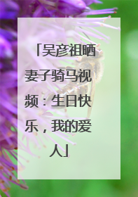 吴彦祖晒妻子骑马视频：生日快乐，我的爱人
