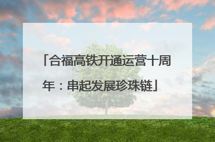 合福高铁开通运营十周年：串起发展珍珠链